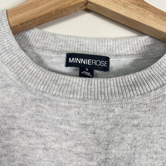 Minnie Rose Gray Short Sleeve Blouse - Picture 2 of 8